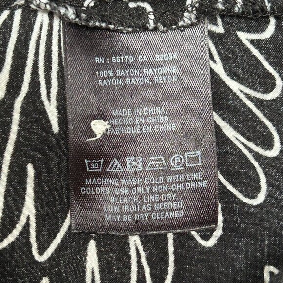 Anthropologie Maeve Womens 3/4 Sleeve Tunic Top Size 4 Black Pintuck Wildbird - Picture 4 of 9